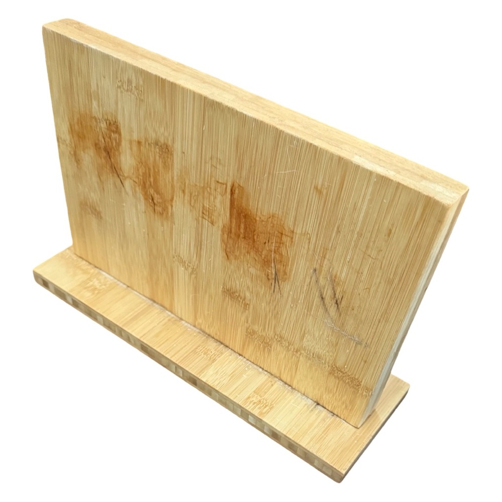 Universal Double-Sided Bamboo Magnetic Knife Block Stand